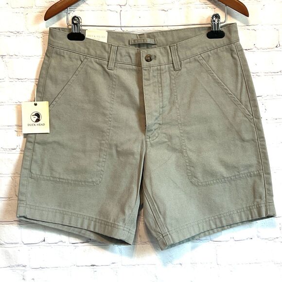 Duck Head Shorts Men's 32” Camp Canvas Stone Tan Casual Classic Old School - Picture 1 of 10